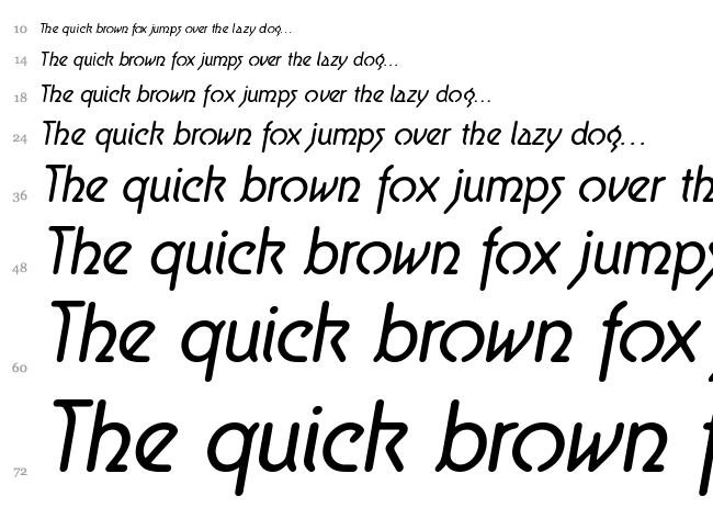 Aerolite font waterfall
